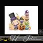 Preview: 1 piece French Terry Halloween Panel boy with birds and Pumpkin