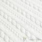 Preview: 0,5 meter Jacquard knitted fabric with plait pattern offwhite