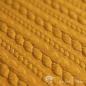 Preview: 0,5 meter Jacquard knitted fabric with plait pattern ochre