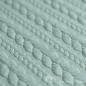 Preview: 0,5 meter Jacquard knitted fabric with plait pattern sea green