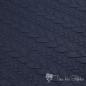 Preview: 0,5 meter Jacquard knitted fabric with plait pattern Navy