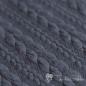 Preview: 0,5 meter Jacquard knitted fabric with plait pattern Jeans melange