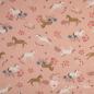 Preview: 0.5 meter cotton jersey old pink with horses