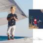 Preview: 0.5 meter cotton jersey Navy with pirate islands and ships