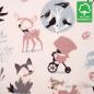 Preview: 0,5 meter organic cotton jersey with Little Red Riding Hood in pastel shades