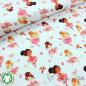 Preview: 0,5 meter Cotton jersey GOTS digital print ballerina white