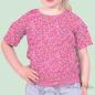 Preview: 0,5 Meter Baumwolljersey Neonpink mit bunten Herzchen