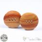 Preview: 2 pieces handmade Bahia rosewood buttons - 3 holes