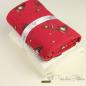 Preview: French Terry fabric package red with funny witches and offwhite combination fabric with coarse knitted cuffs