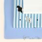 Preview: Cotton jesery and French Terry fabric package light blue white striped with foxes