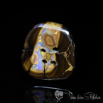 Koroit Boulder Opal Knopf - 24,24ct - 4 Löcher