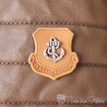 Leatherette patch with anchor