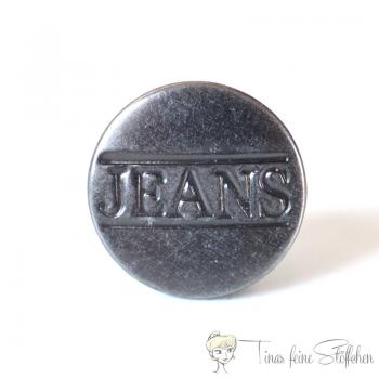 Metal Jeans button, dark silver, Ø ca. 17mm, Jeans