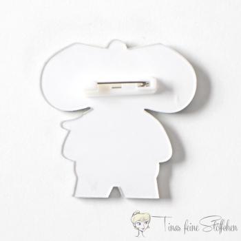 Funny elephant brooch for bags or jackets