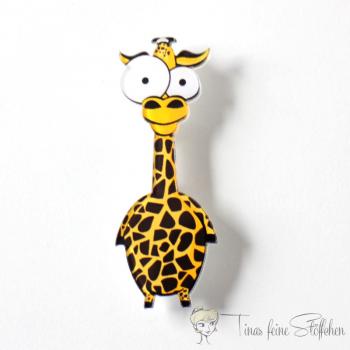 Funny giraffe brooch for bags or jackets