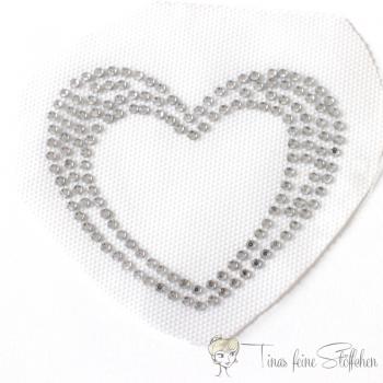 Sparkling Strass Iron-on Motif heart