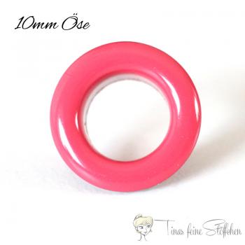 10mm fuchsie Ösen mit Scheibe - 10er Set