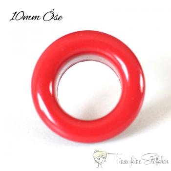 10mm rote Ösen mit Scheibe - 10er Set