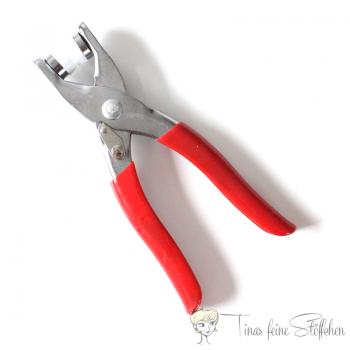 Pliers for 9,5mm open and closed jersey snap fasteners