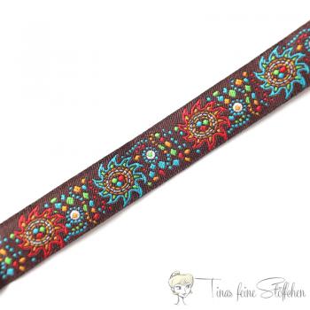 16mm colorful stars woven ribbon