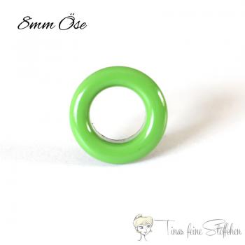 8mm grüne Ösen mit Scheibe - 10er Set