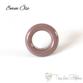 8mm taupe Ösen mit Scheibe - 10er Set