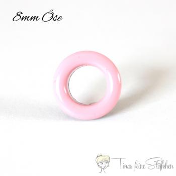 8mm rosa Ösen mit Scheibe - 10er Set