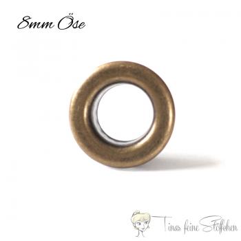 8mm bronzerne Ösen mit Scheibe - 10er Set