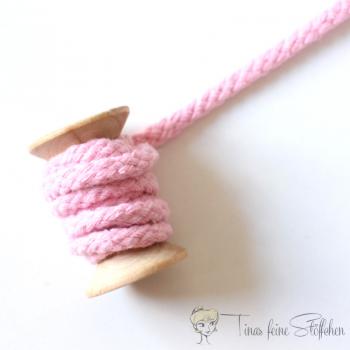 8mm braided cotton cord pink