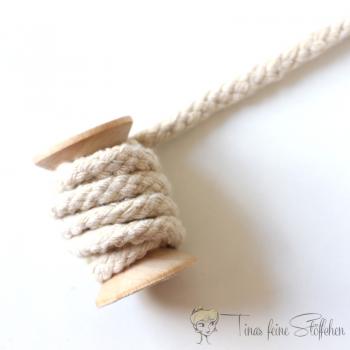 8mm braided cotton cord nature