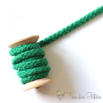 8mm braided cotton cord green