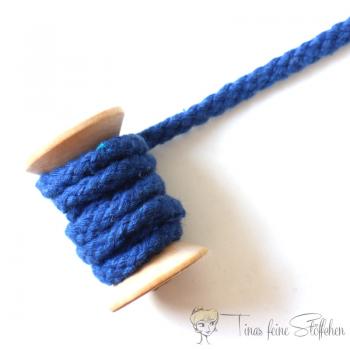 8mm braided cotton cord dark blue