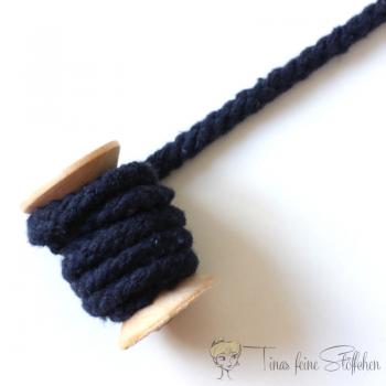 8mm braided cotton cord navy