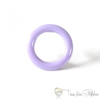 Set of 10 open 9,5mm Jersey snaps in the colour light purple