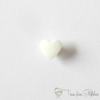 Set of 10 KAM-Snaps T5 hearts creamy - Ø 12,4mm