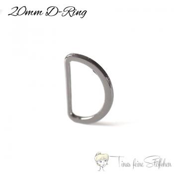 D Ring 20mm gunmetal