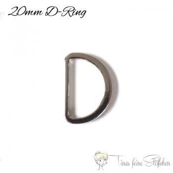 D Ring 20mm silver