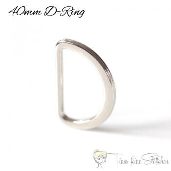 D Ring 40mm silver