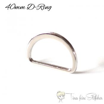 D Ring 40mm silver