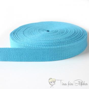 25mm soft light blue belt strap