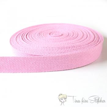 25mm weiches rosa Gurtband