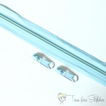 Endlosreißverschluss hellblau aus Nylon - Raupenbreite 5mm