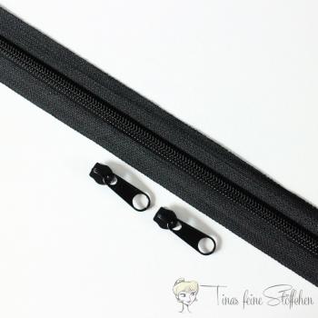 Endlosreißverschluss schwarz aus Nylon - Raupenbreite 5mm