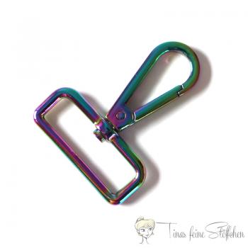 Bags carbine iridescent-rainbow metal for 38mm webbings