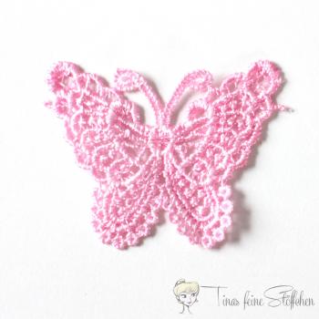 Lace butterfly pink for sewing on