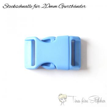 Steckschnalle hellblau für 20mm Gurtbänder