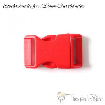 Steckschnalle rot für 20mm Gurtbänder