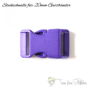 Steckschnalle violett für 20mm Gurtbänder