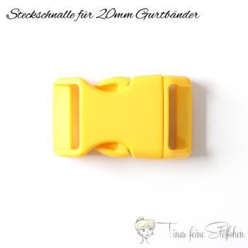 Snap buckle yellow for 20mm webbings