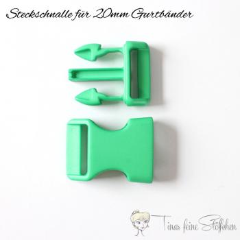 Snap buckle green for 20mm webbings